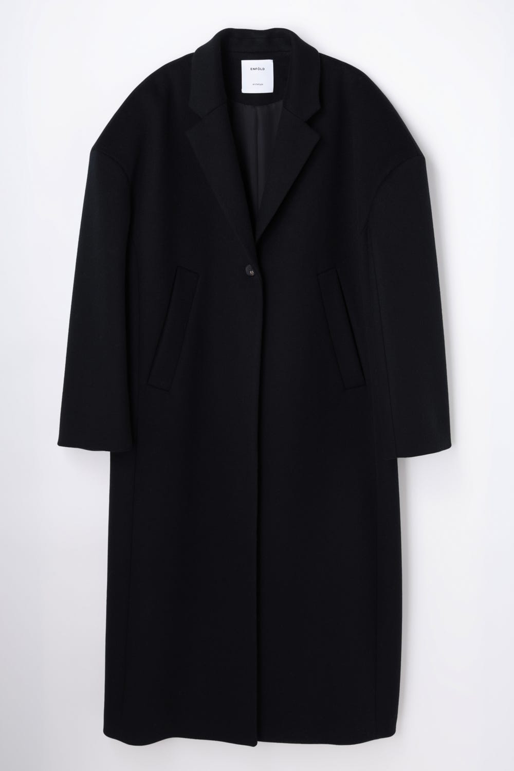 OVER TAILORED COAT BLK 36