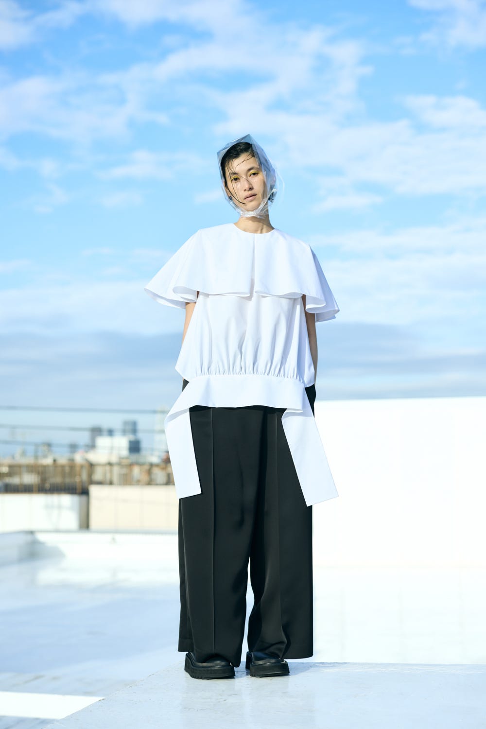 CROPPED SAROUEL-PANTS BLK 36
