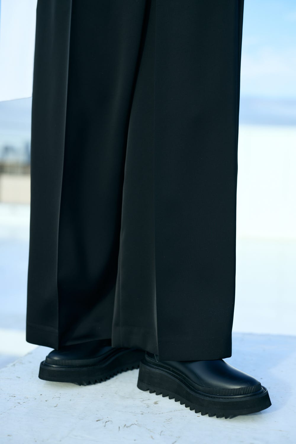 CROPPED SAROUEL-PANTS BLK 36