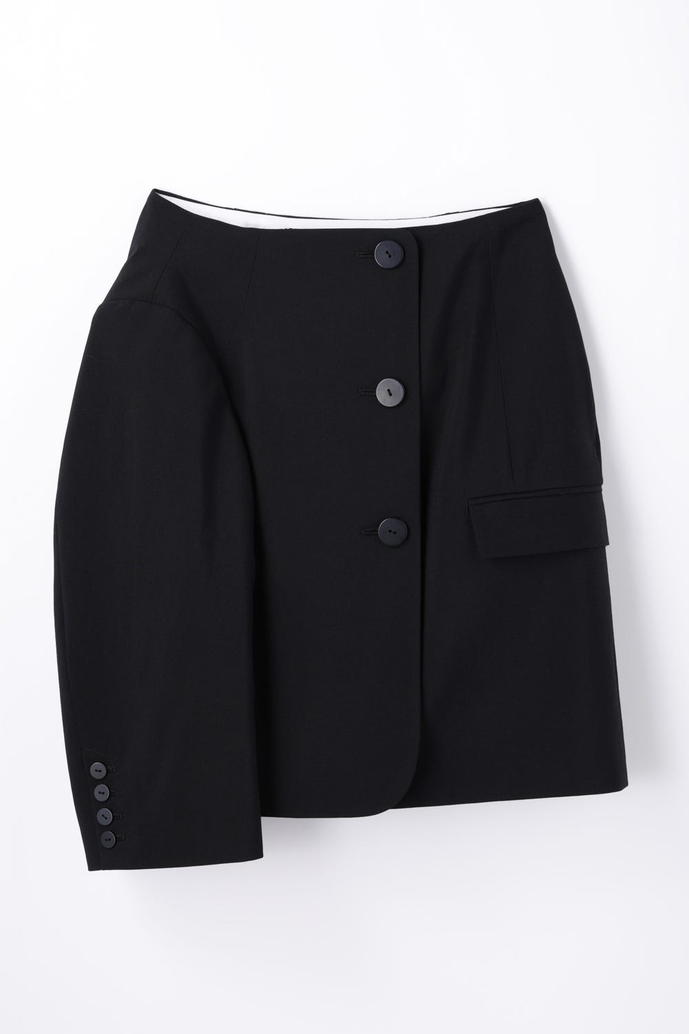 TAILORED MINI-SKIRT BLK 38