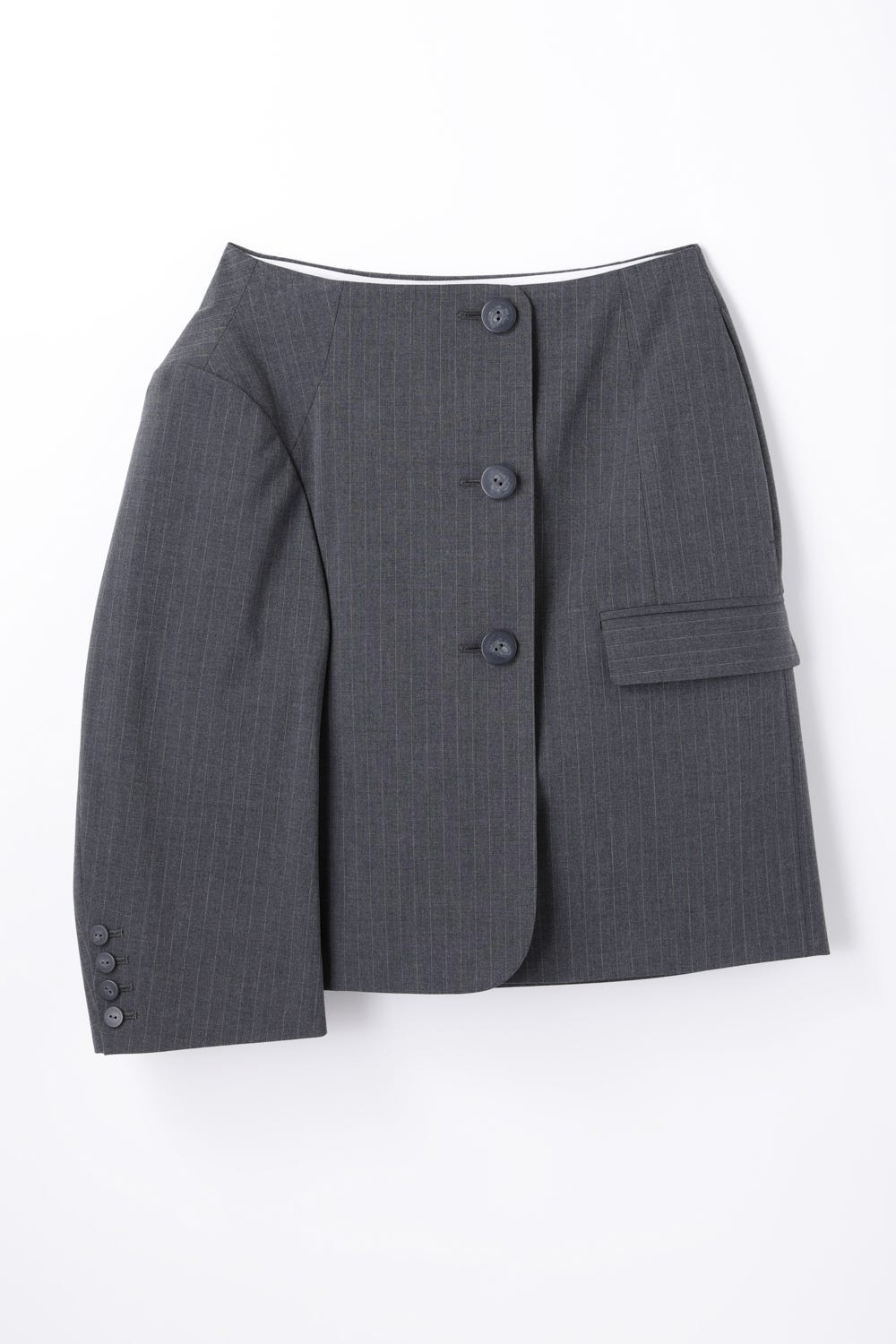 TAILORED MINI-SKIRT C.GRY 36