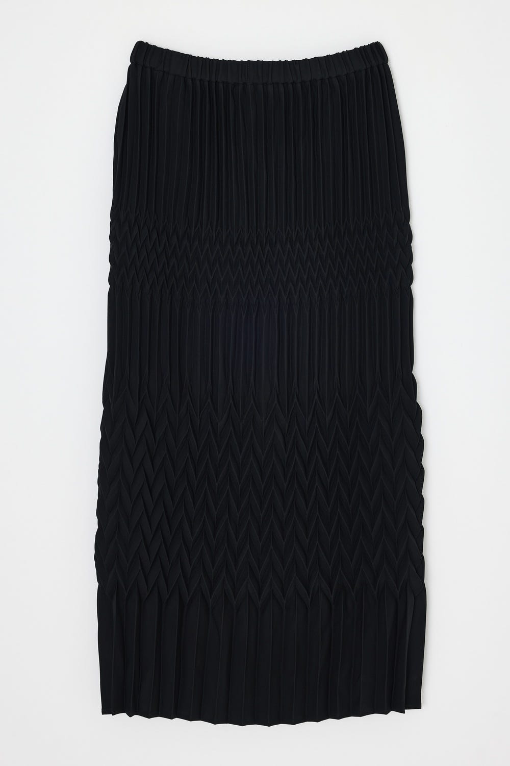 MIX-PLEATS　SKIRT BLK 38