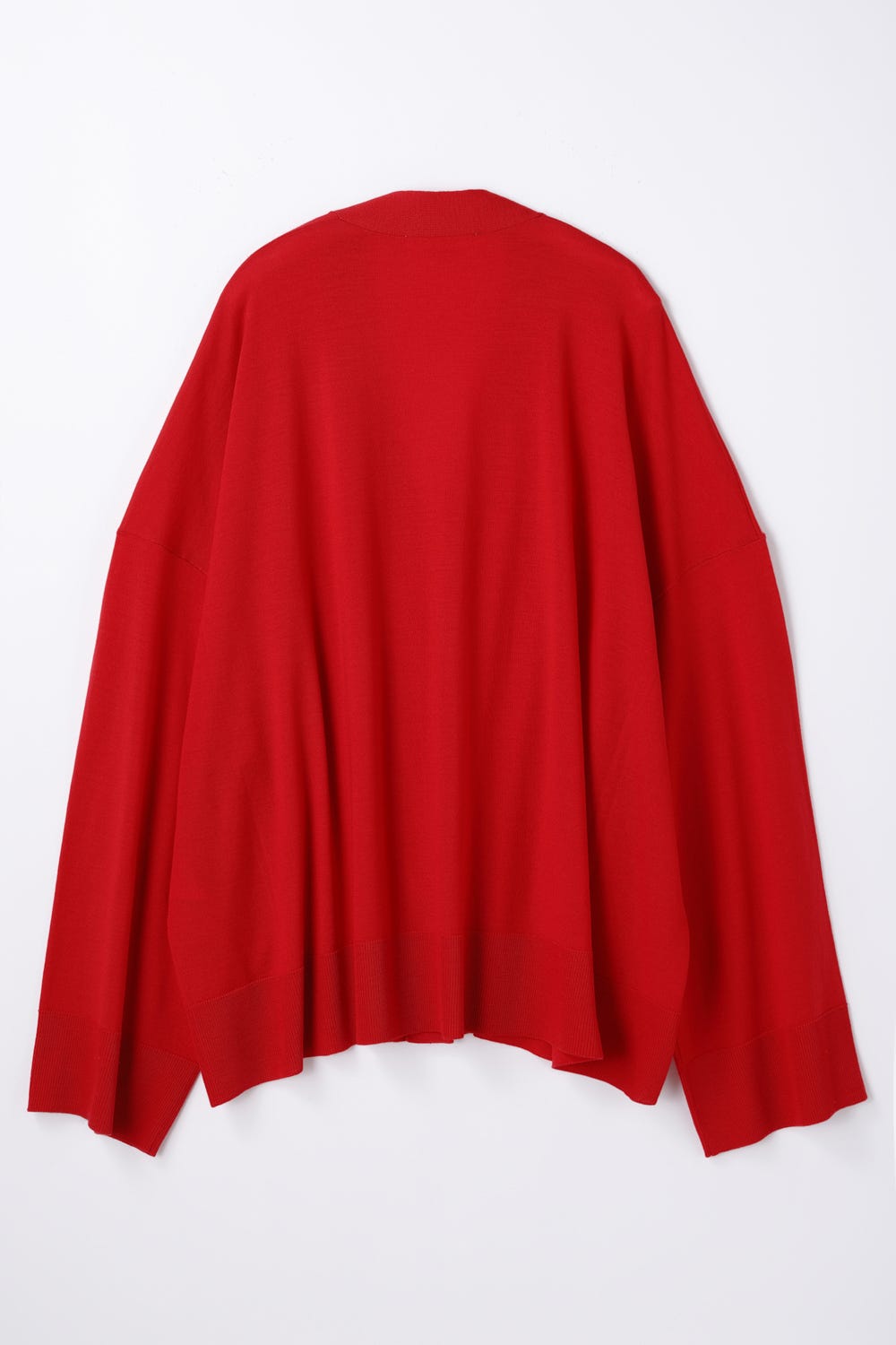 V-NECK BOX CARDIGAN RED 38
