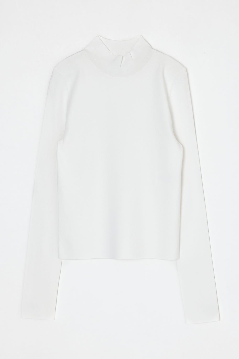 HIGH-NECK PULLOVER WHT 38