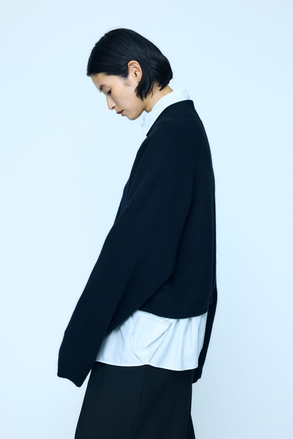 ZIP CARDIGAN BLK 38