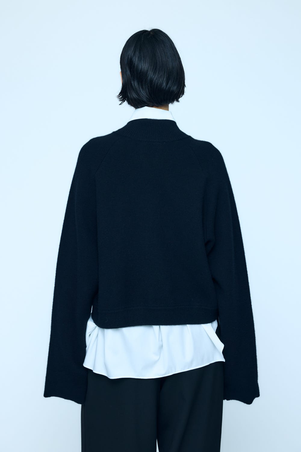 ZIP CARDIGAN BLK 38