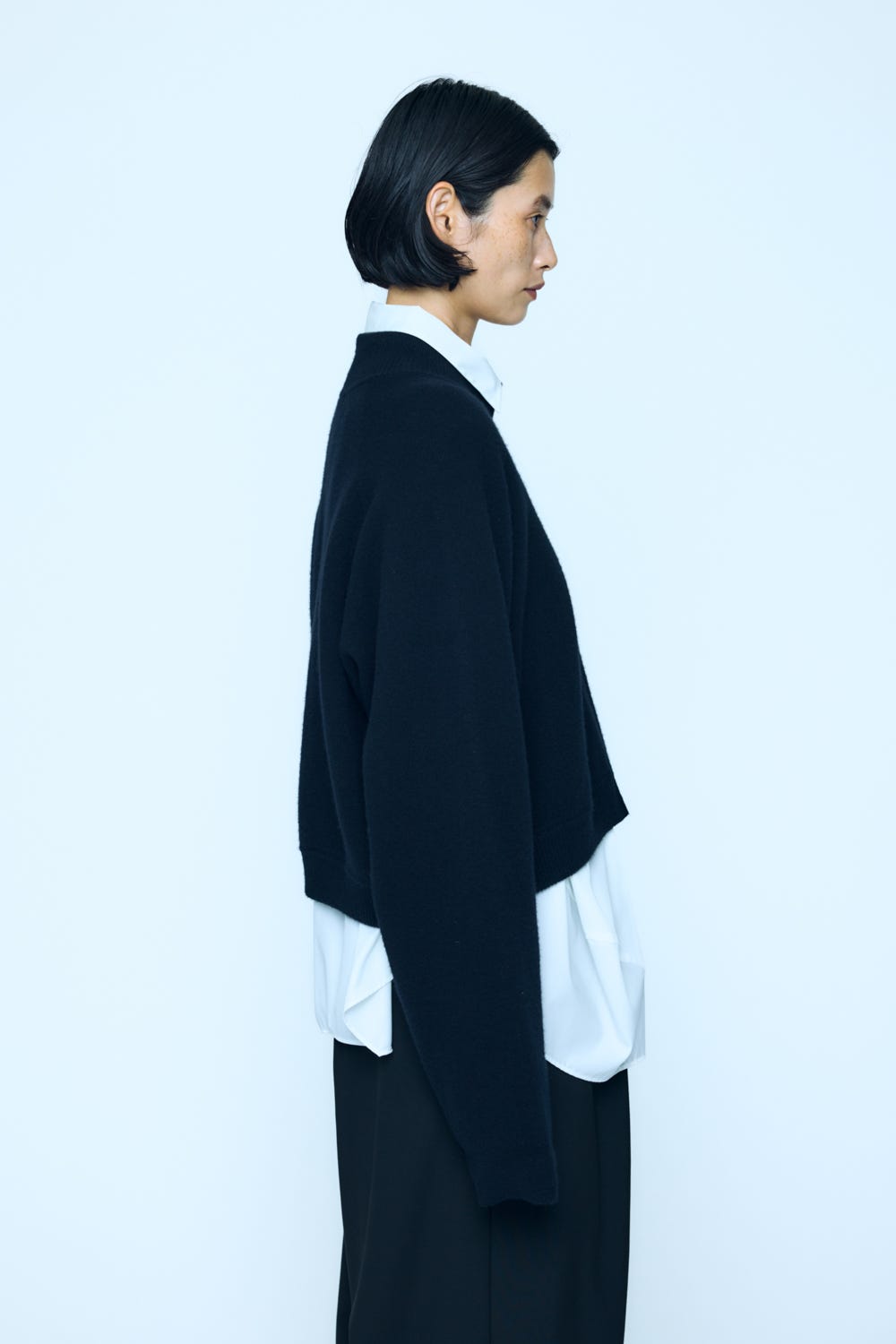 ZIP CARDIGAN BLK 38