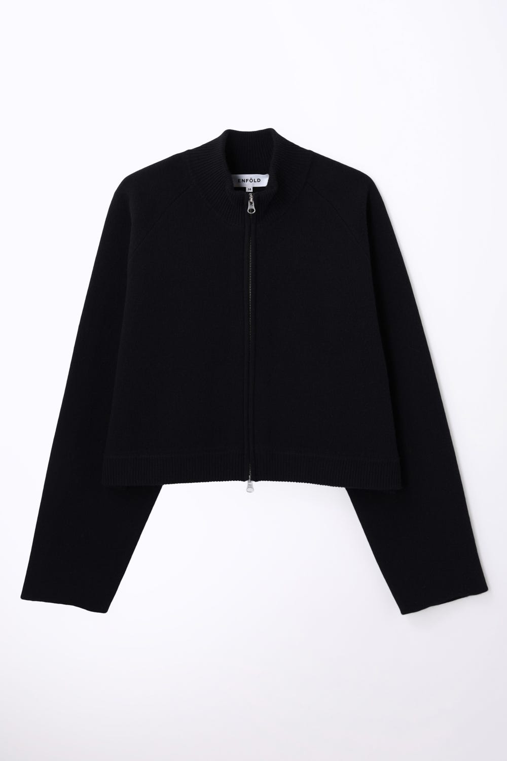 ZIP CARDIGAN BLK 38
