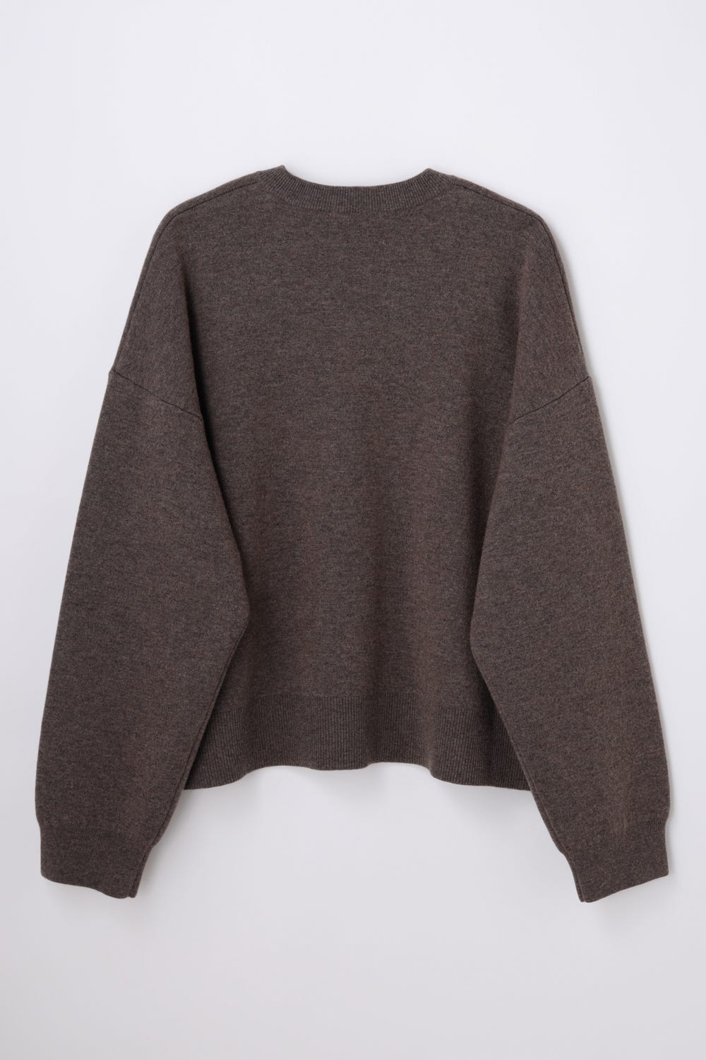 CREW-NECK CARDIGAN M/BRN 38