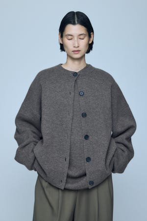 CREW-NECK CARDIGAN