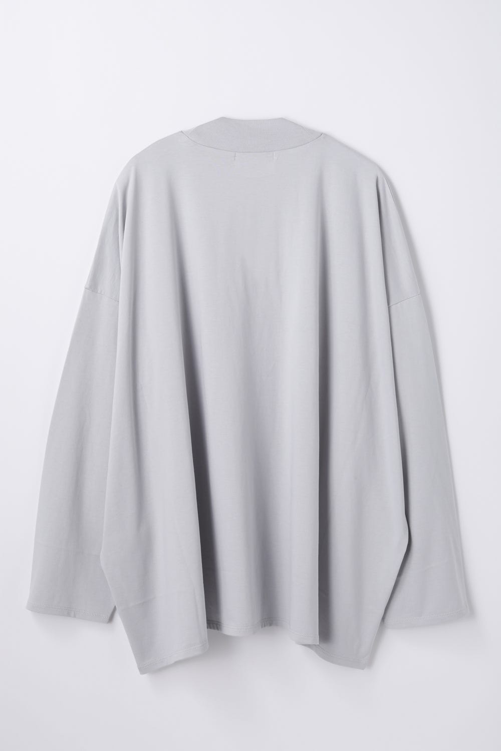 HIGH-NECK BOX LONG-SLEEVE T-SHIRT L/GRY 38