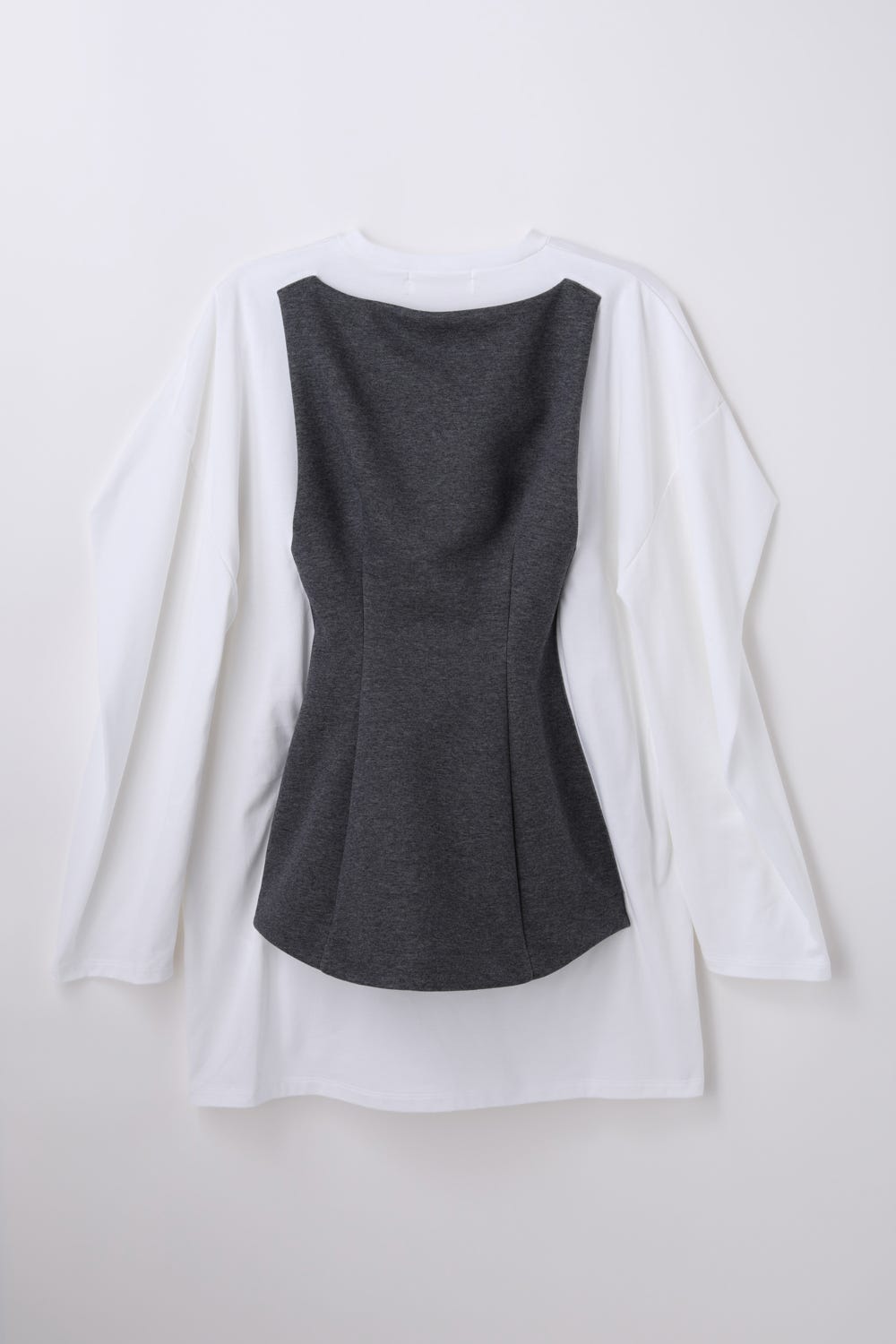 FORM LAYERED LONG-SLEEVES T-SHIRT C.GRY 38