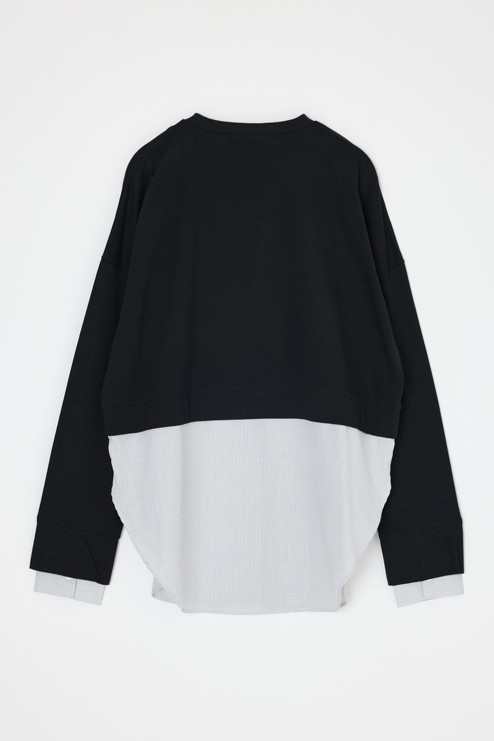 SHIRT LAYERED LONG-SLEEVES BLK 38