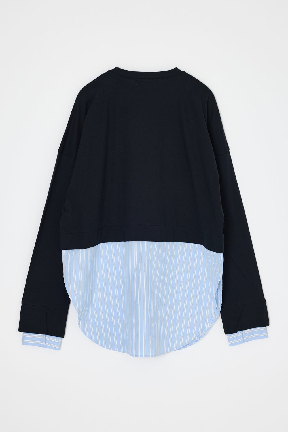 SHIRT LAYERED LONG-SLEEVES D/NVY 38