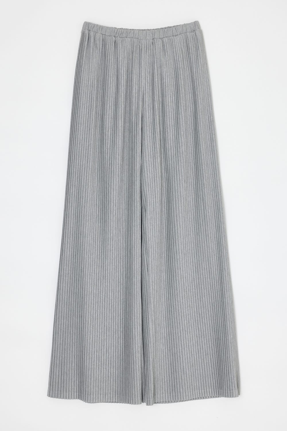 PLEATS RELAX WIDE-PANTS T.GRY 36