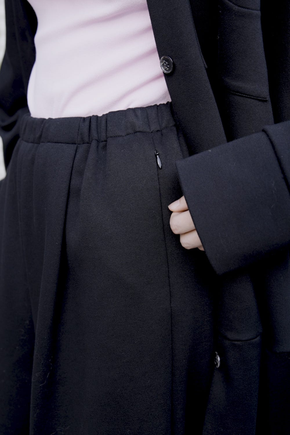 CURVE CROPPED-PANTS BLK 38