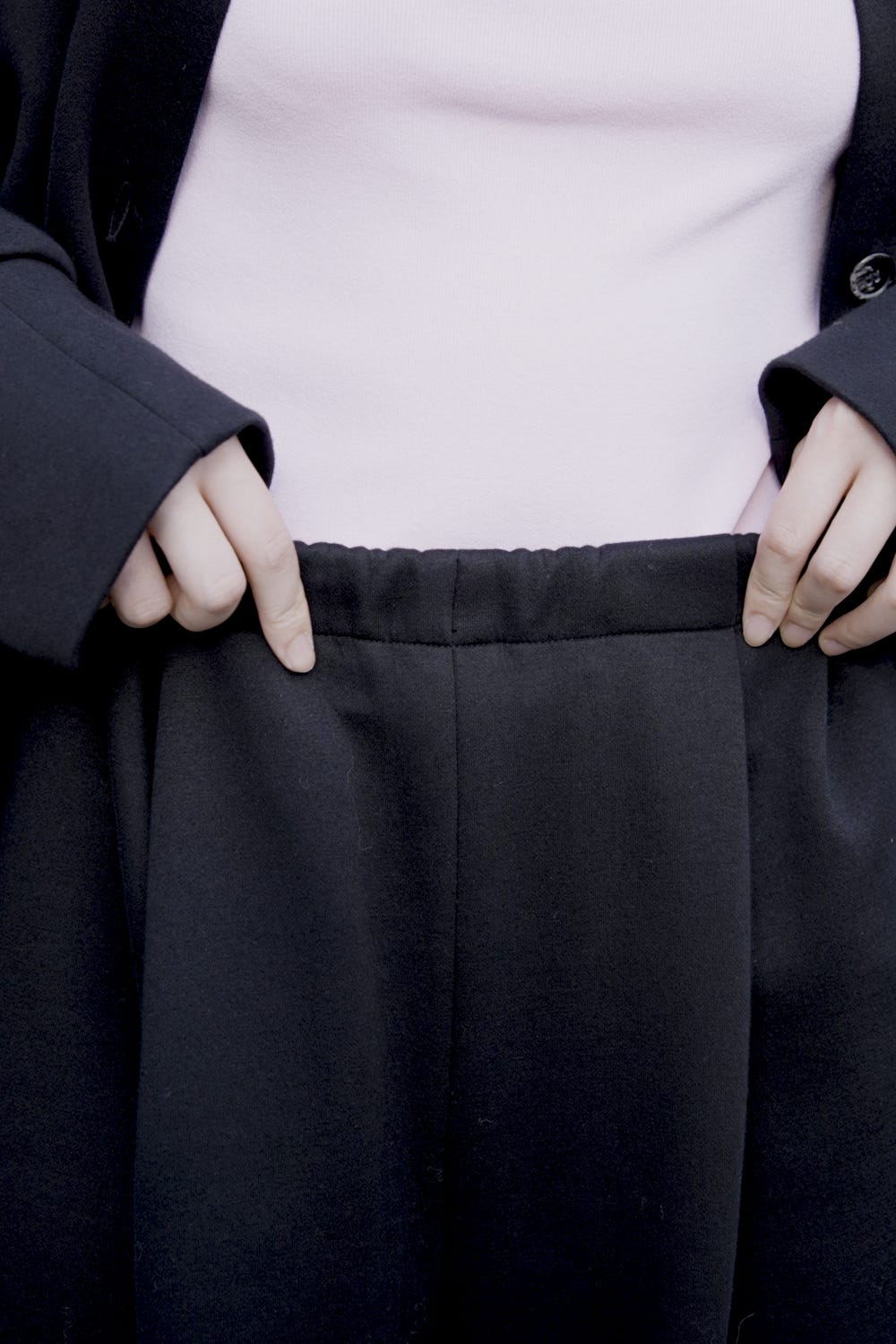 CURVE CROPPED-PANTS BLK 38