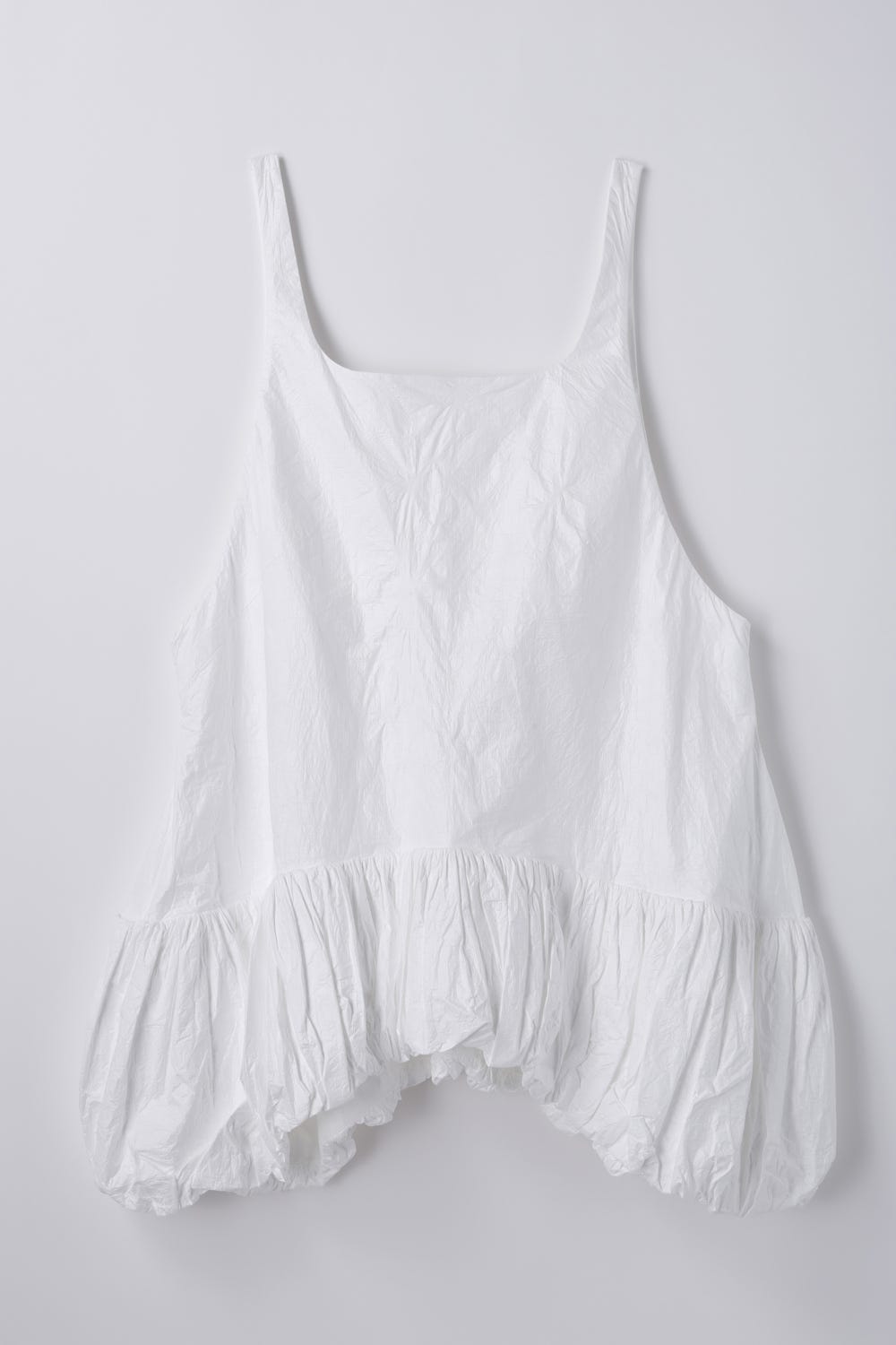DROP-HEM CAMISOLE VEST WHT 38