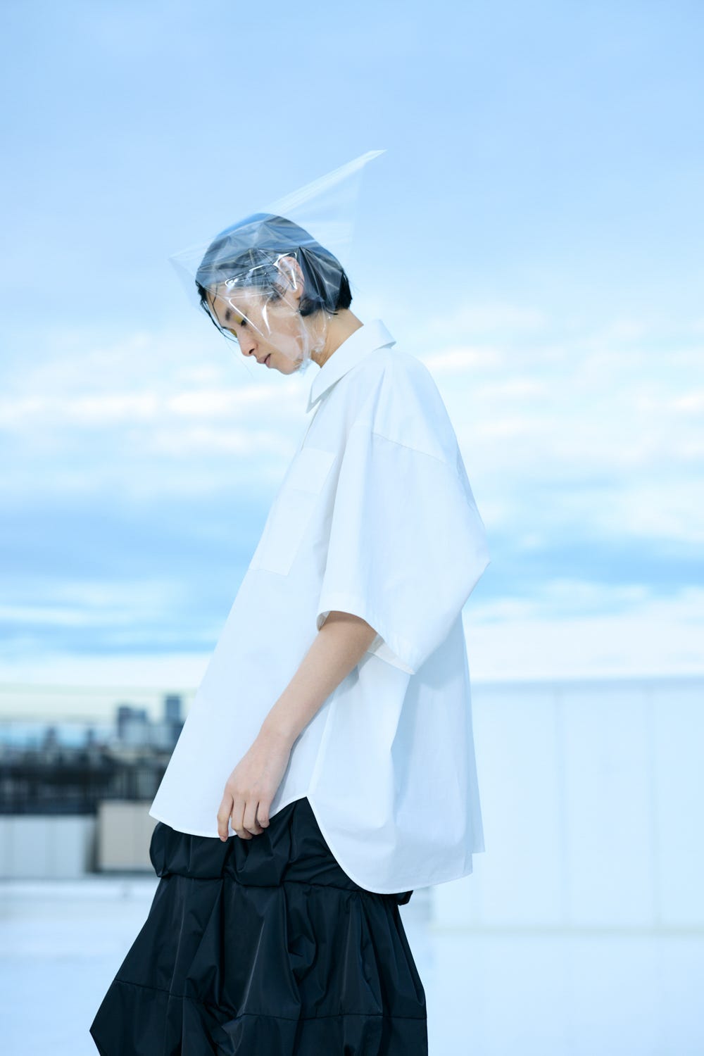 3/4SLEEVE LOOSE SHIRT WHT 38