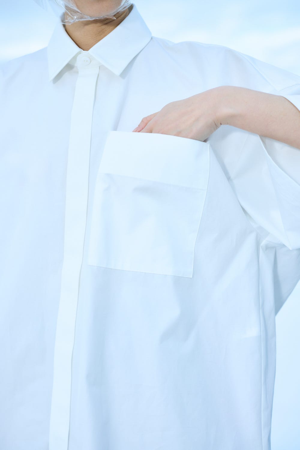 3/4SLEEVE LOOSE SHIRT WHT 38