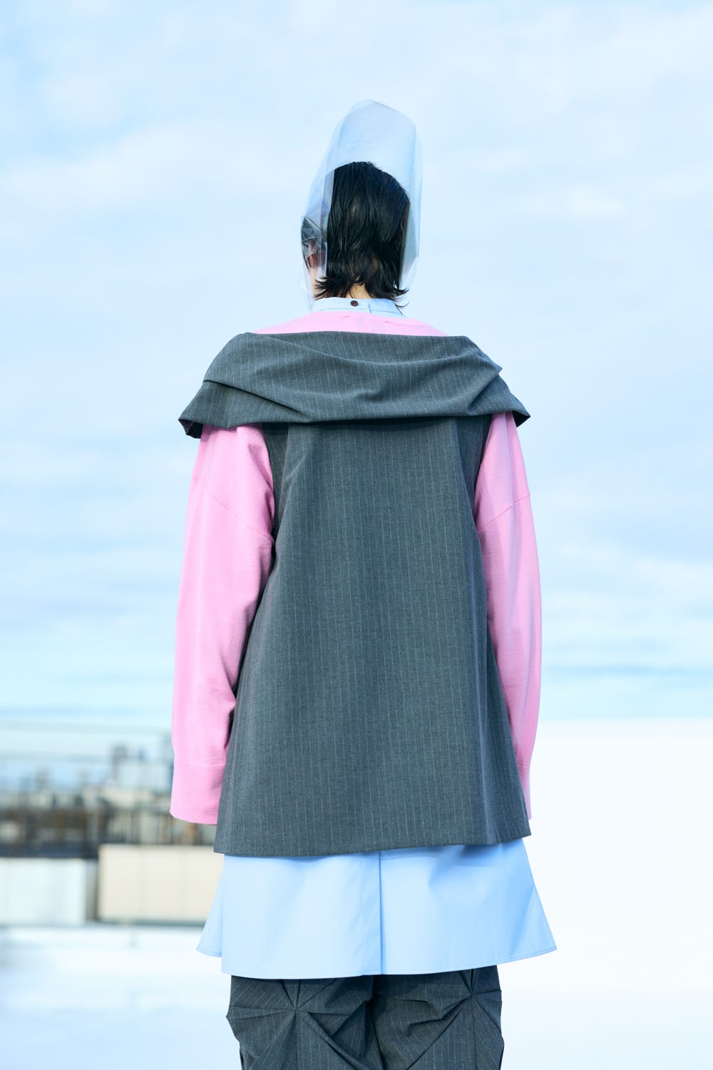 OFF-SHOULDER PULLOVER C.GRY 38