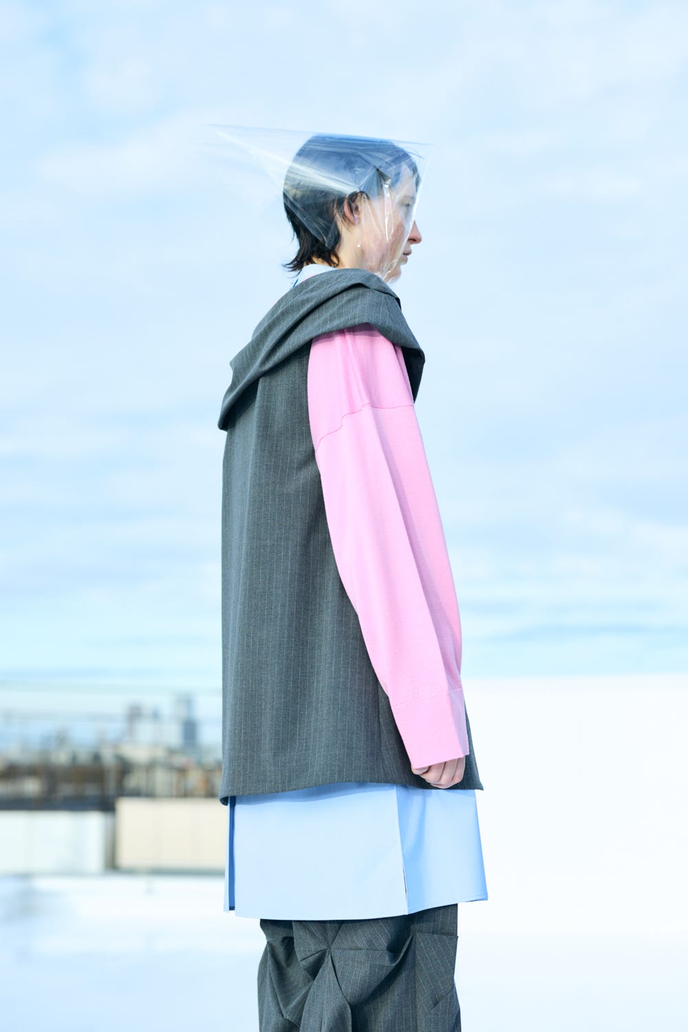 OFF-SHOULDER PULLOVER C.GRY 38