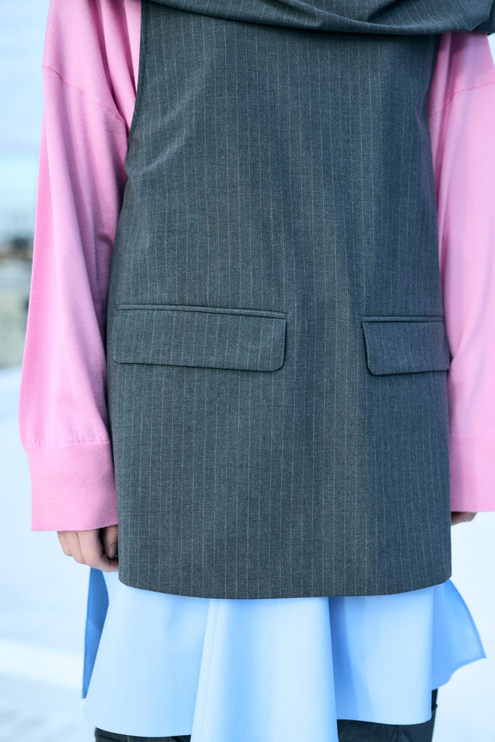 OFF-SHOULDER PULLOVER C.GRY 38
