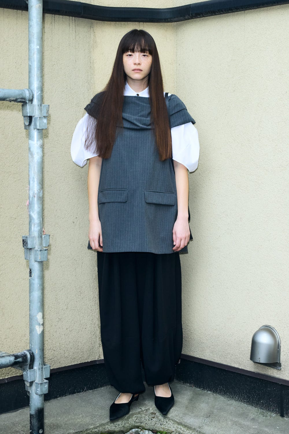 OFF-SHOULDER PULLOVER C.GRY 38