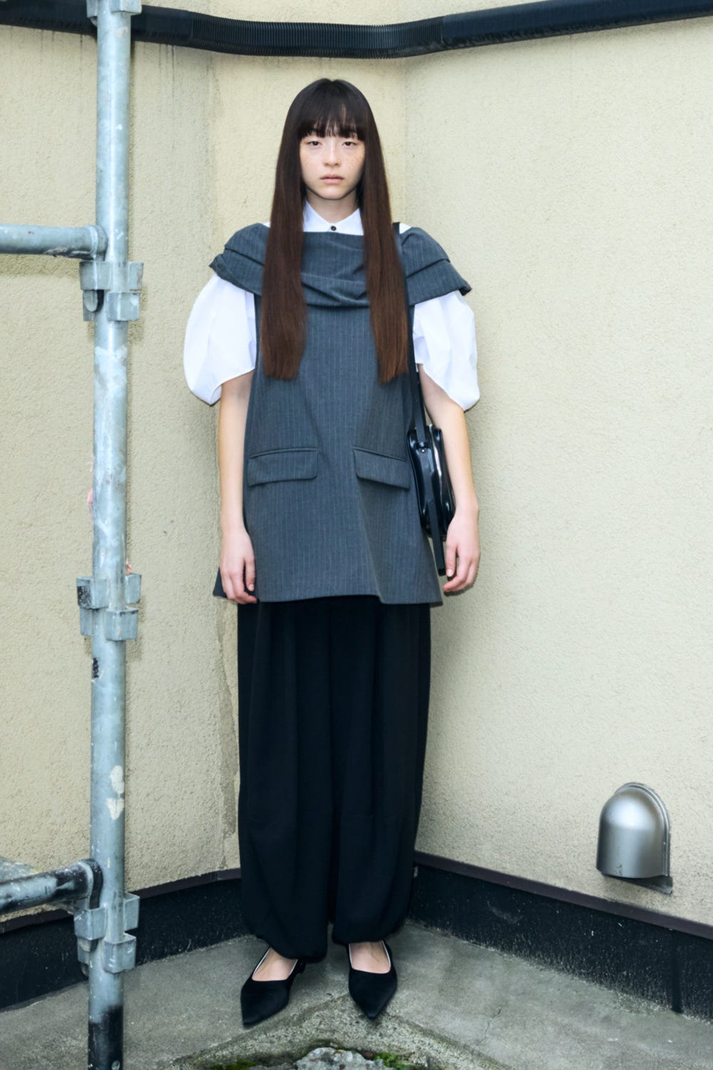 OFF-SHOULDER PULLOVER C.GRY 38