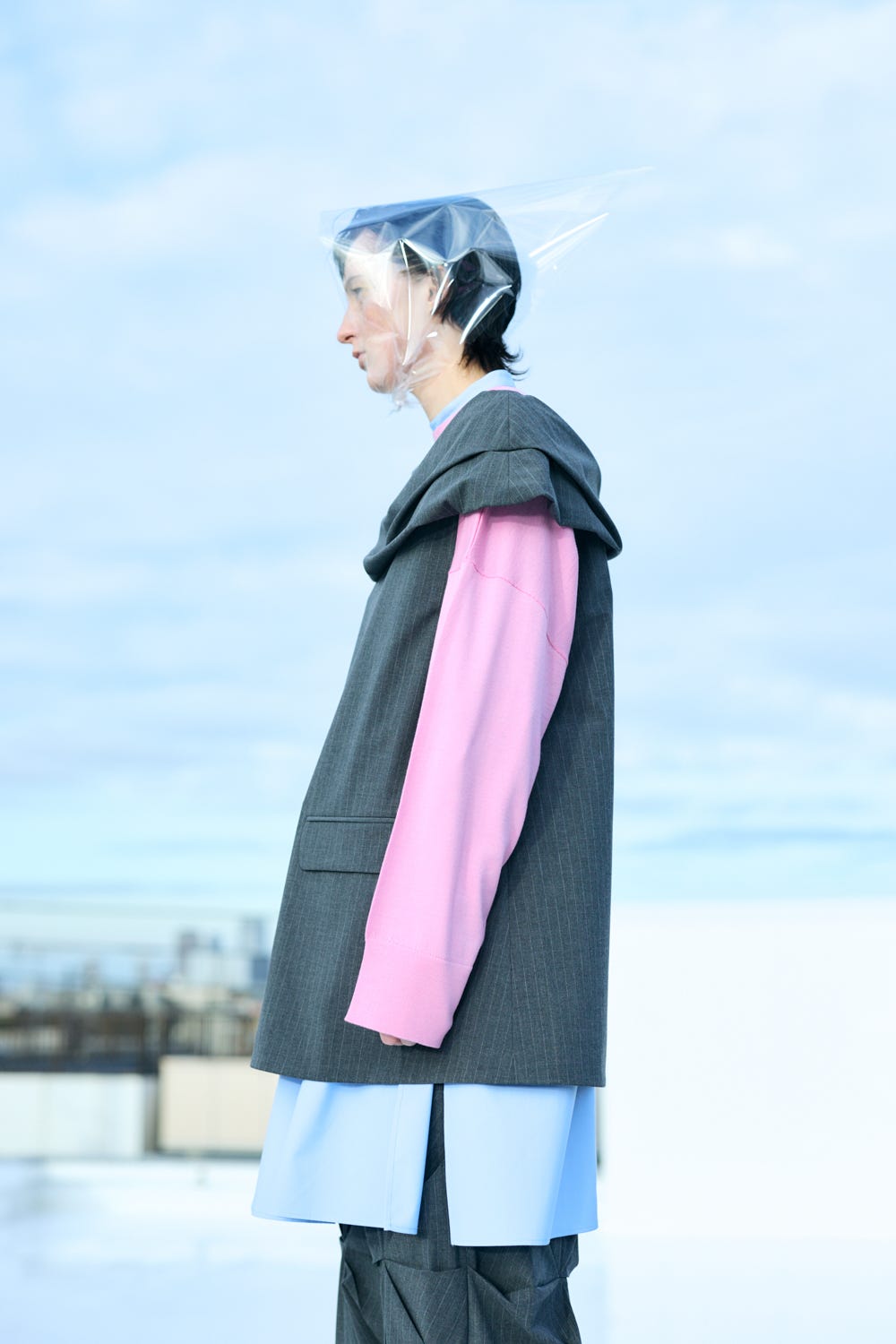 OFF-SHOULDER PULLOVER C.GRY 38
