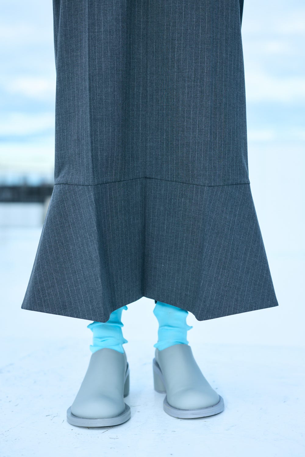 UMBRELLA HEM SKIRT C.GRY 38