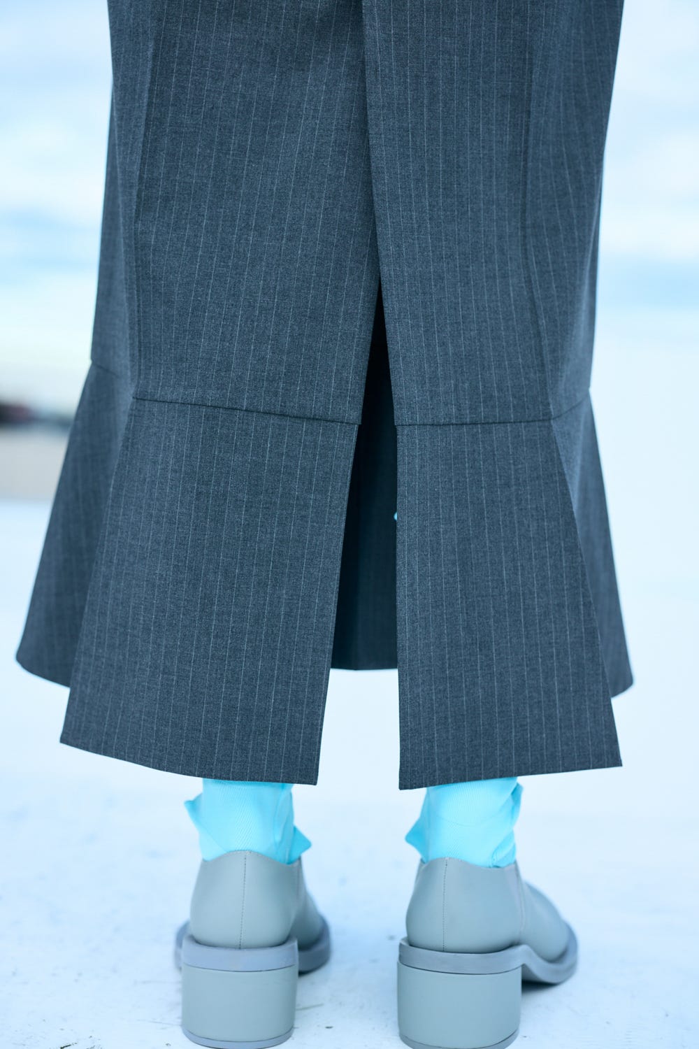 UMBRELLA HEM SKIRT C.GRY 38