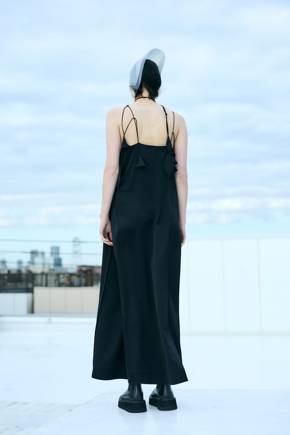 DROP CAMISOLE DRESS BLK 36