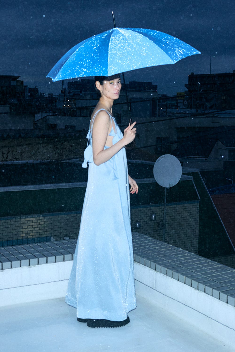 DROP CAMISOLE DRESS L/BLU 36