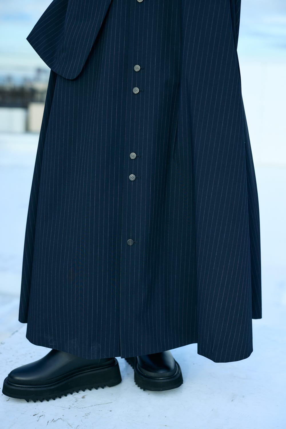 UMBRELLA HEM DRESS D/NVY 38