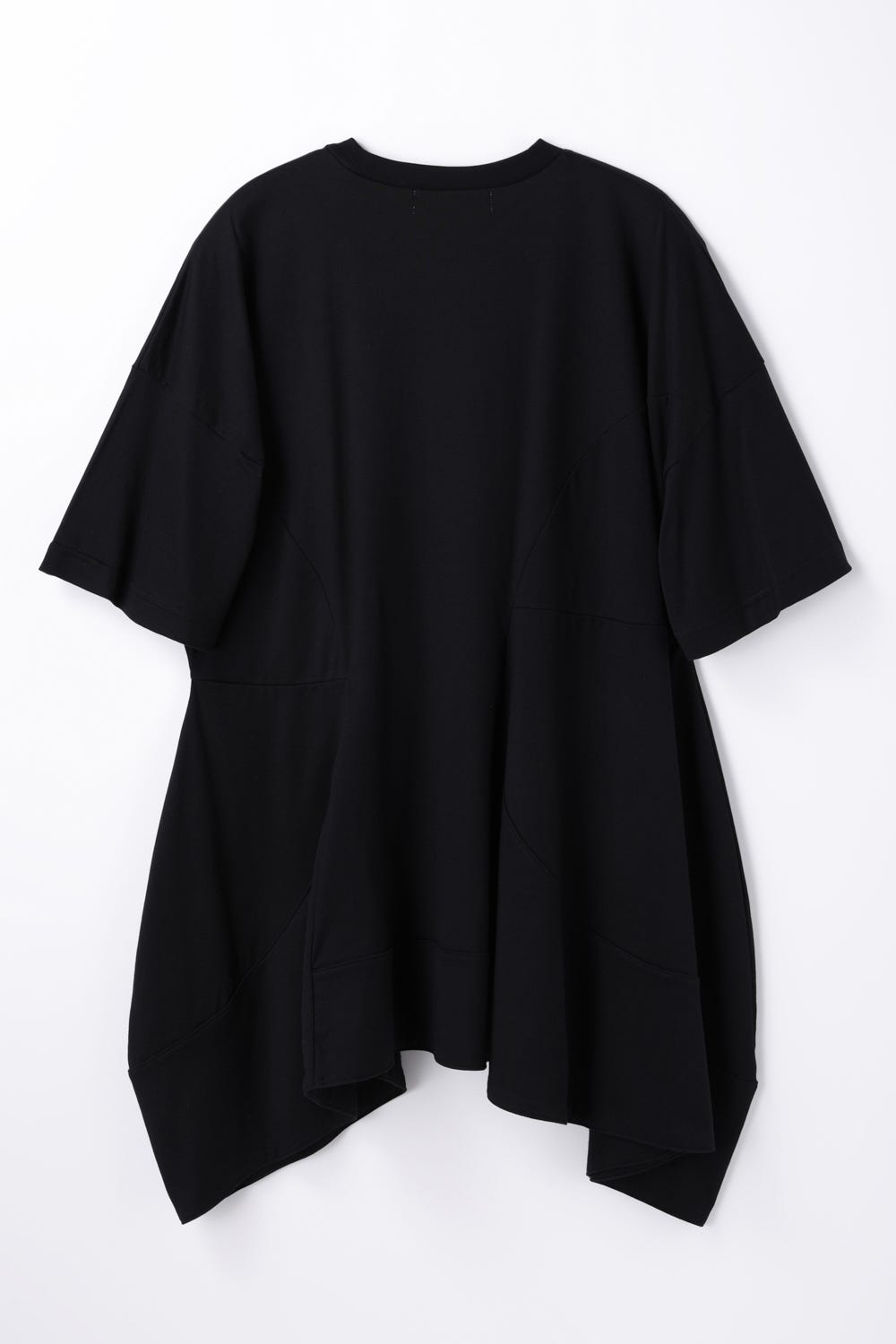 ASYMMETRY SOLID T-SHIRT BLK 38
