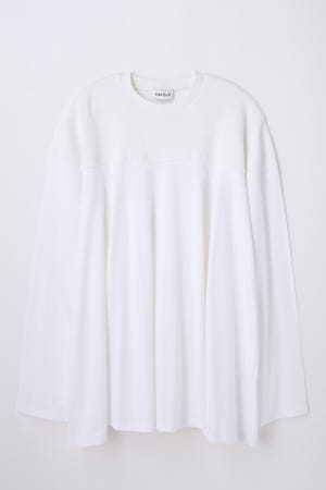MIX-FABRIC LONG-SLEEVES T-SHIRT