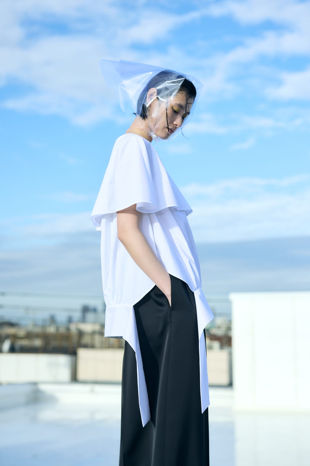 BIG COLLAR PULLOVER WHT 38