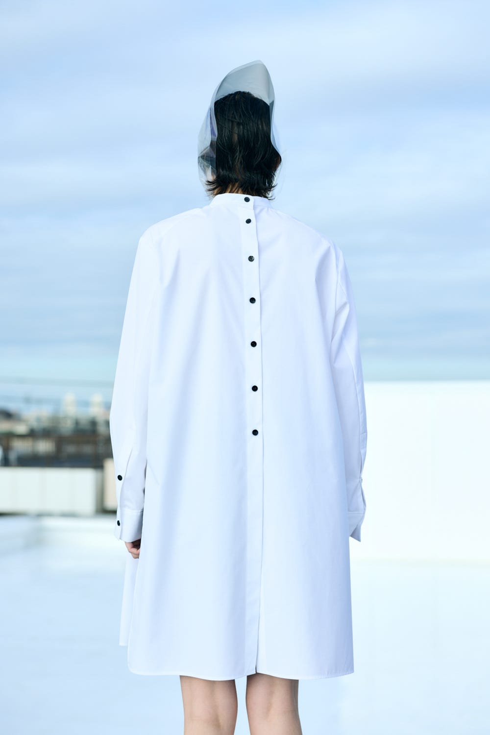 TAILORED LONG-SHIRT WHT 38