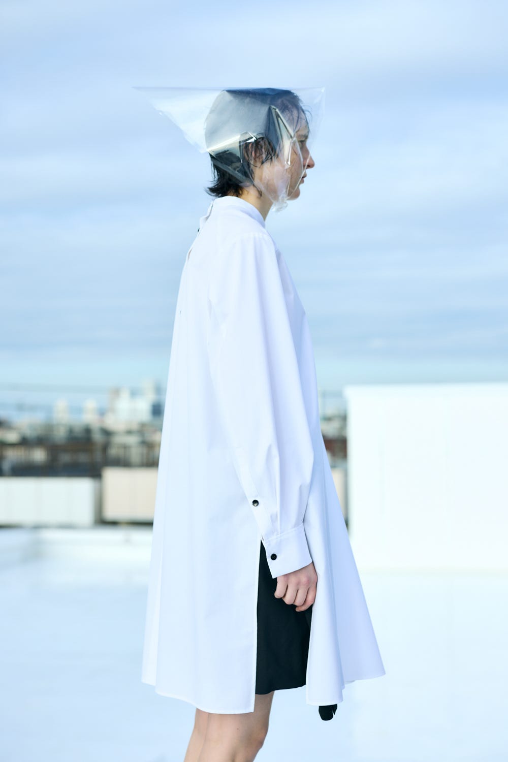 TAILORED LONG-SHIRT WHT 38