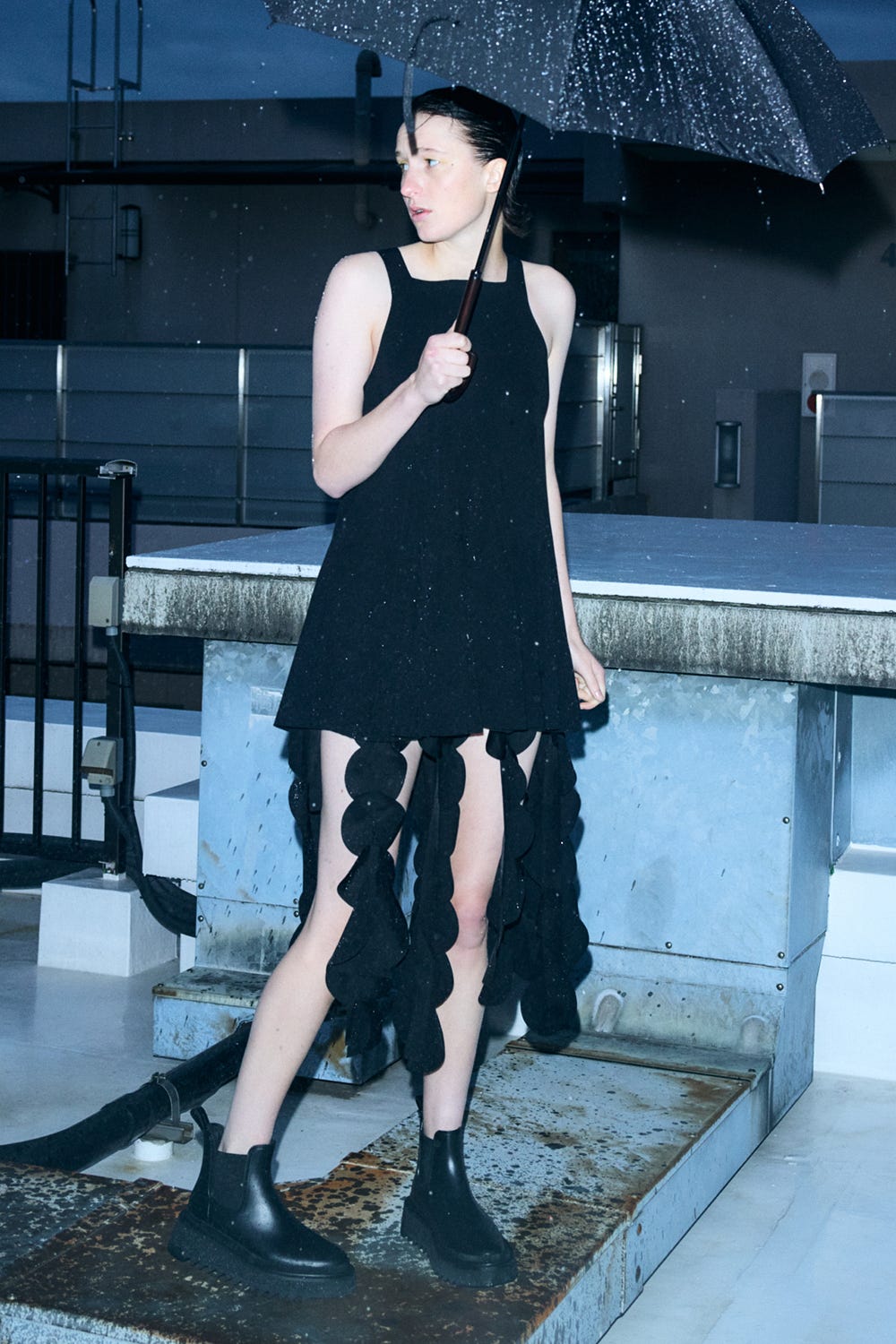 RAINDROPS SKIRT PARTS BLK 38