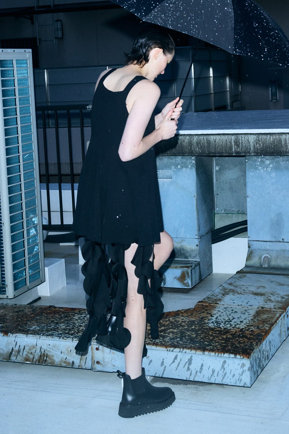 RAINDROPS SKIRT PARTS BLK 38
