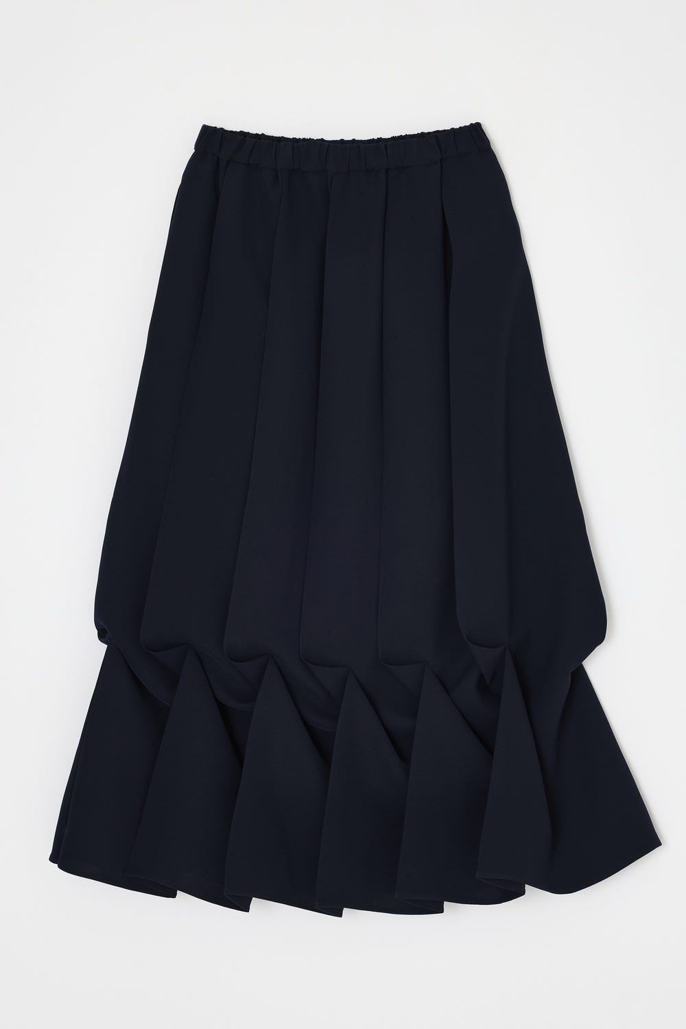 DRAPE-HEM SKIRT D/NVY 36
