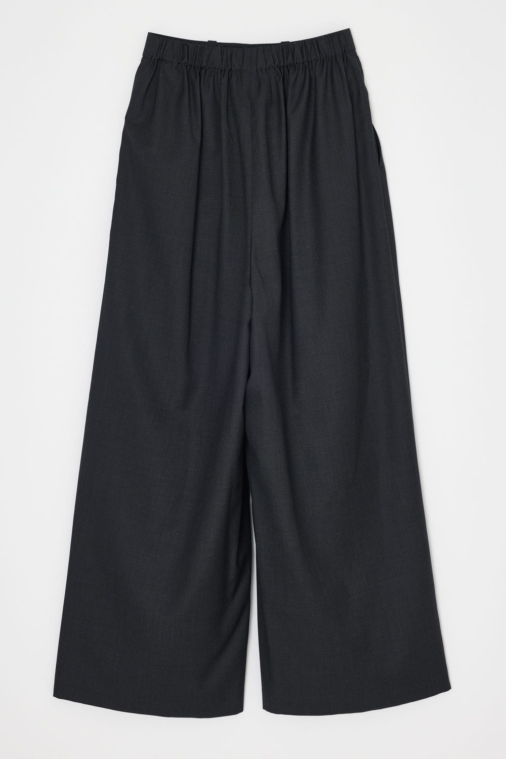 RIBBON WIDE PANTS C.GRY 36