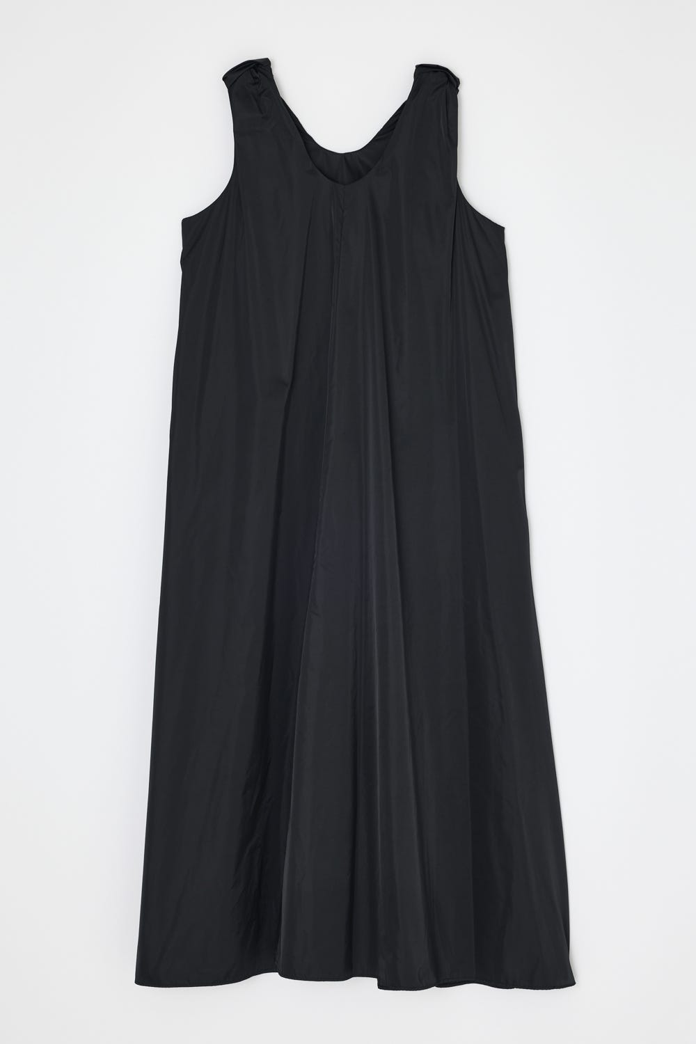 DRAPE TANK-TOP DRESS BLK 36