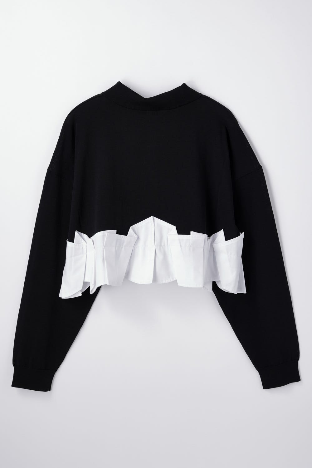 TACK DOCKING-HEM CARDIGAN BLK 38