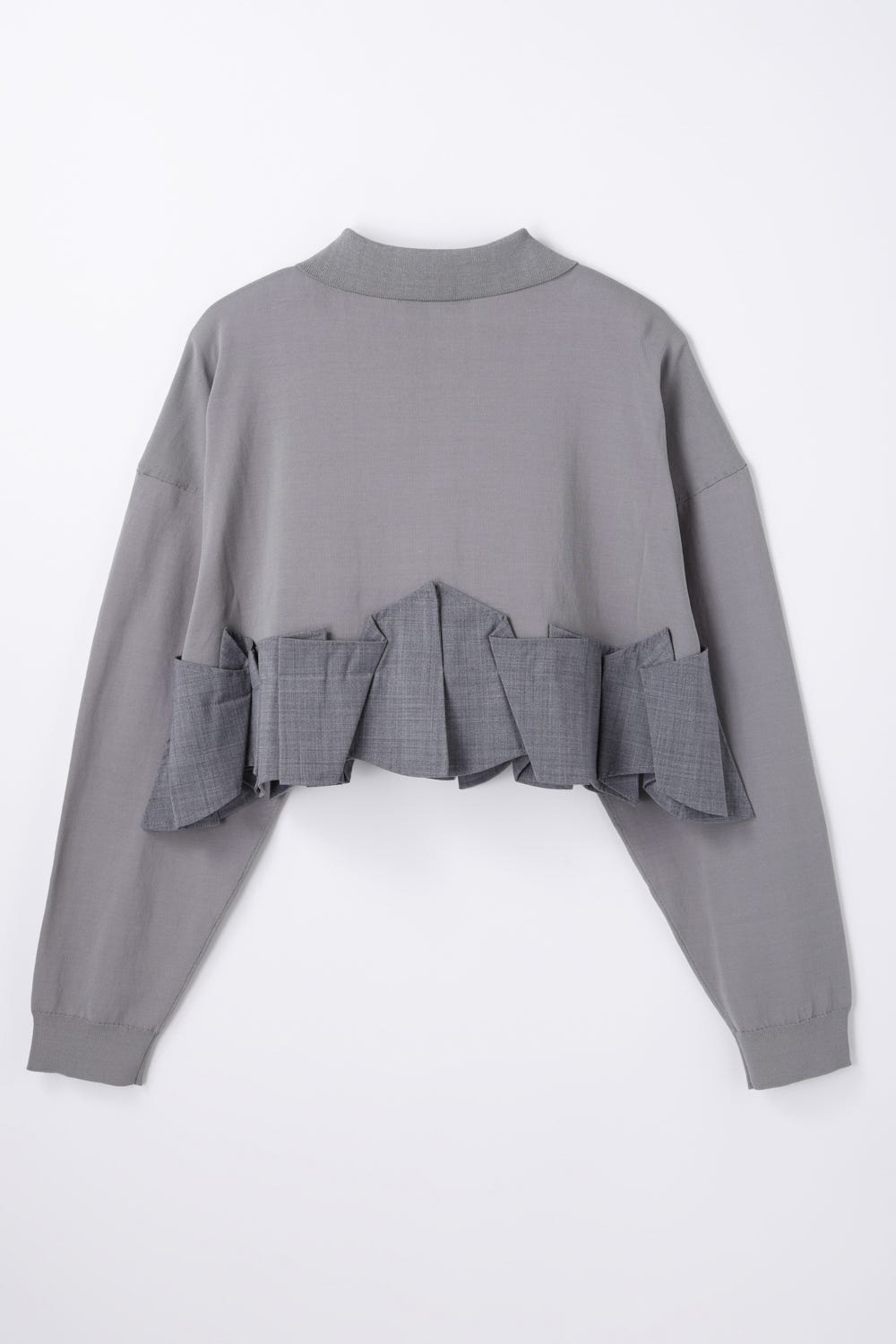 TACK DOCKING-HEM CARDIGAN GRY 38
