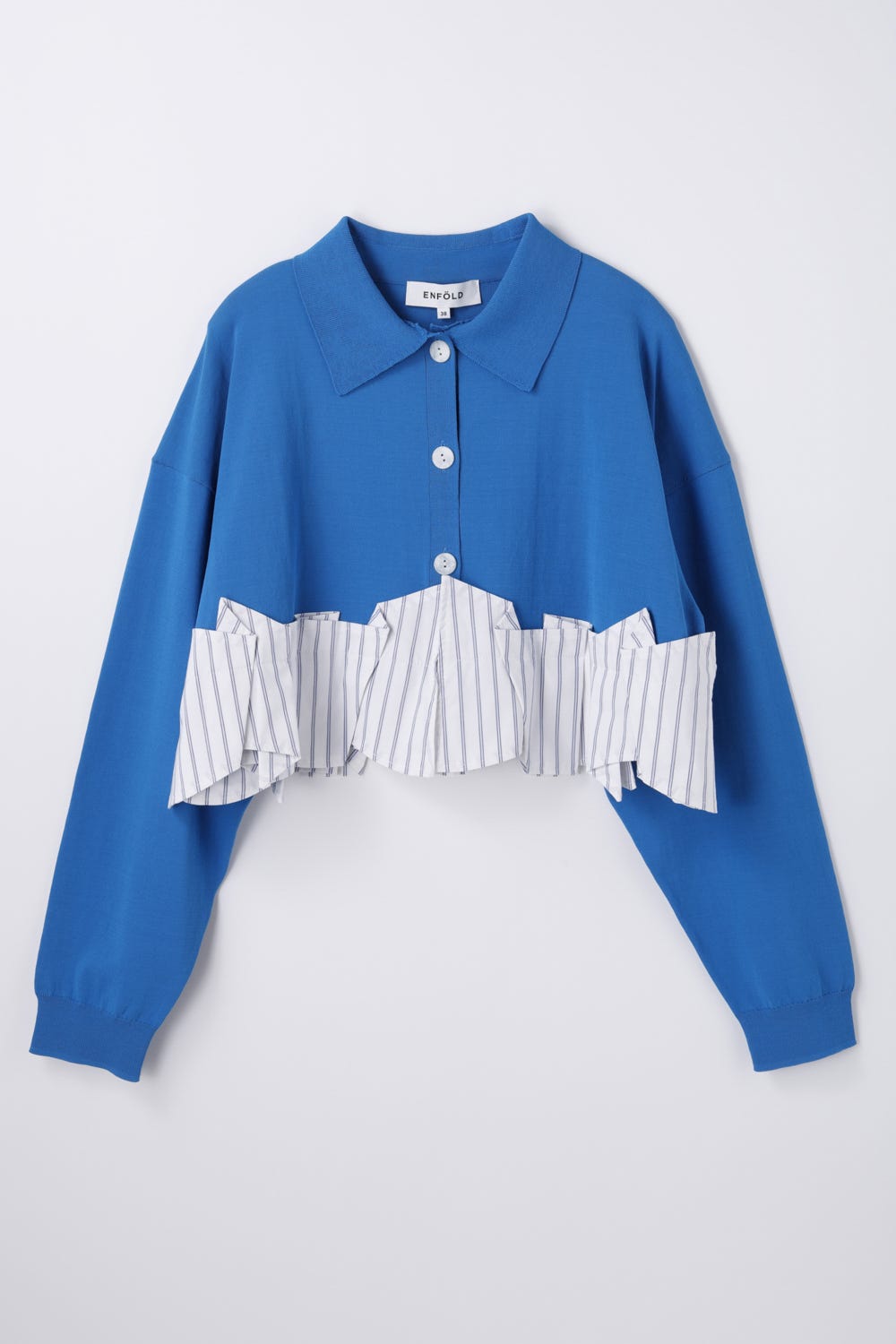 TACK DOCKING-HEM CARDIGAN M/BLU 38