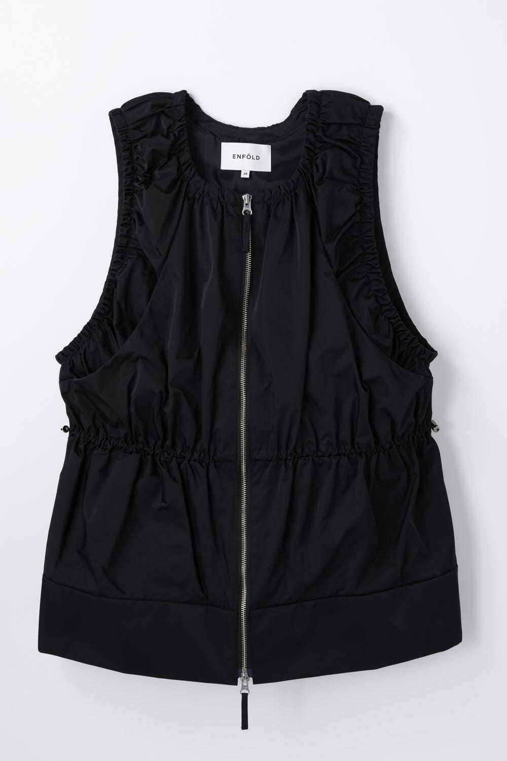 GATHER SHAPE VEST BLK 38