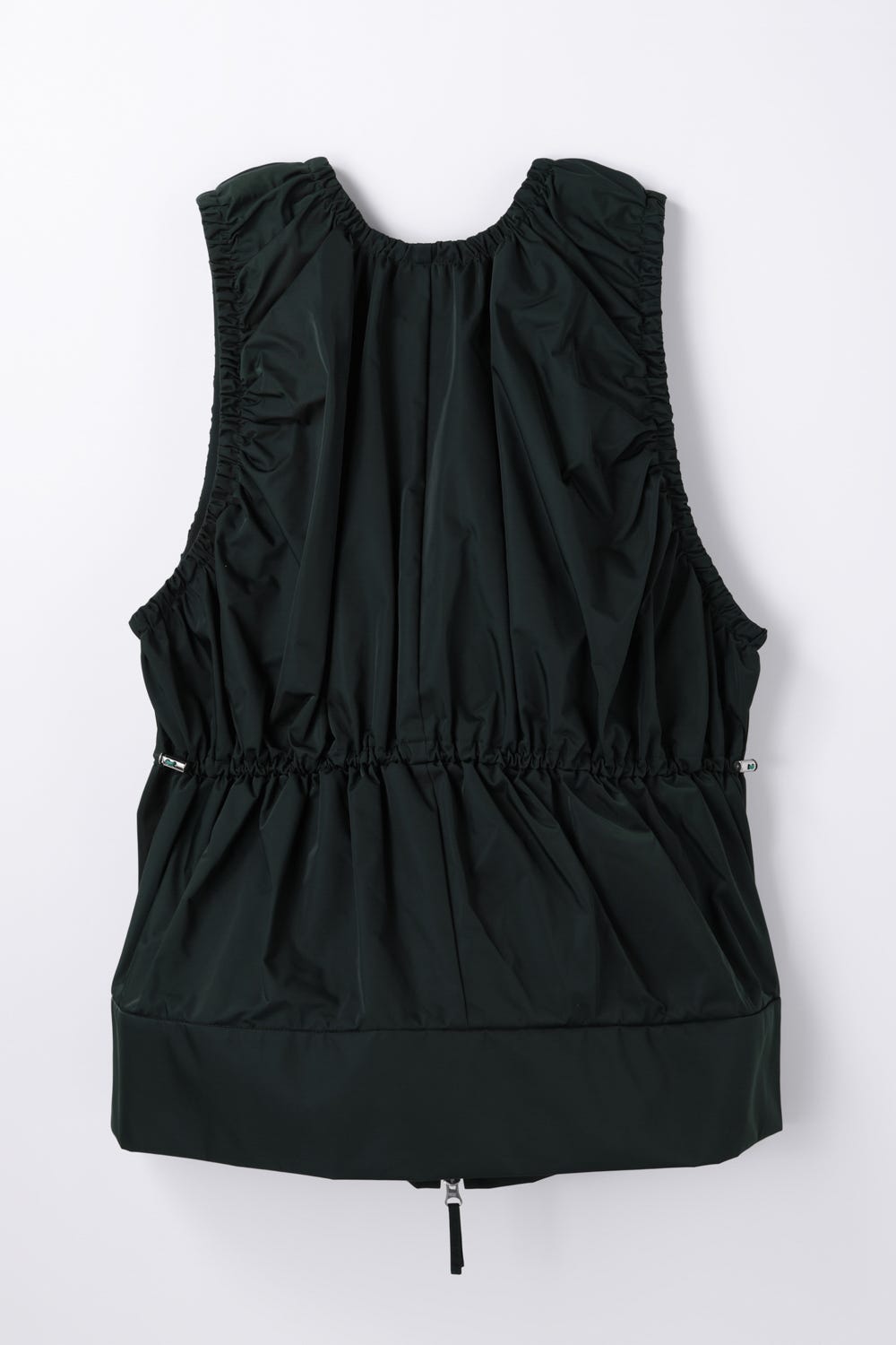 GATHER SHAPE VEST D/GRN 38